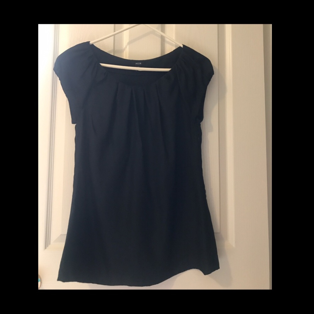 Jacob Black Silk Cap Sleeve Top